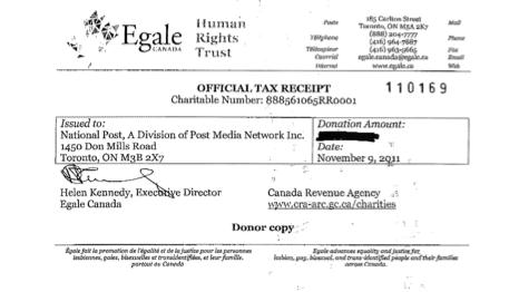 UPDATE: Egale will not disclose donation amount | Daily Xtra