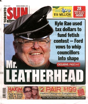 Toronto Sun Kyle Rae Cover Leatherman
